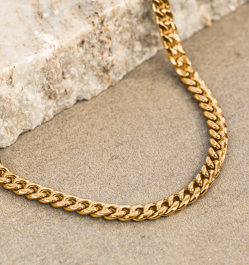 Schakelketting & Armband Cuban Goud I 4 mm