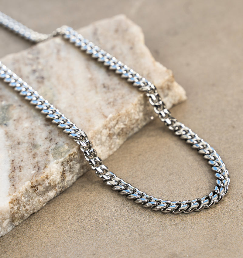 Schakelketting & Armband Cuban Zilver | 6 mm