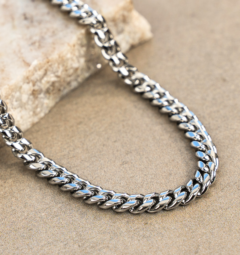 Heren Schakelarmband Cuban Link Zilver I 6 mm