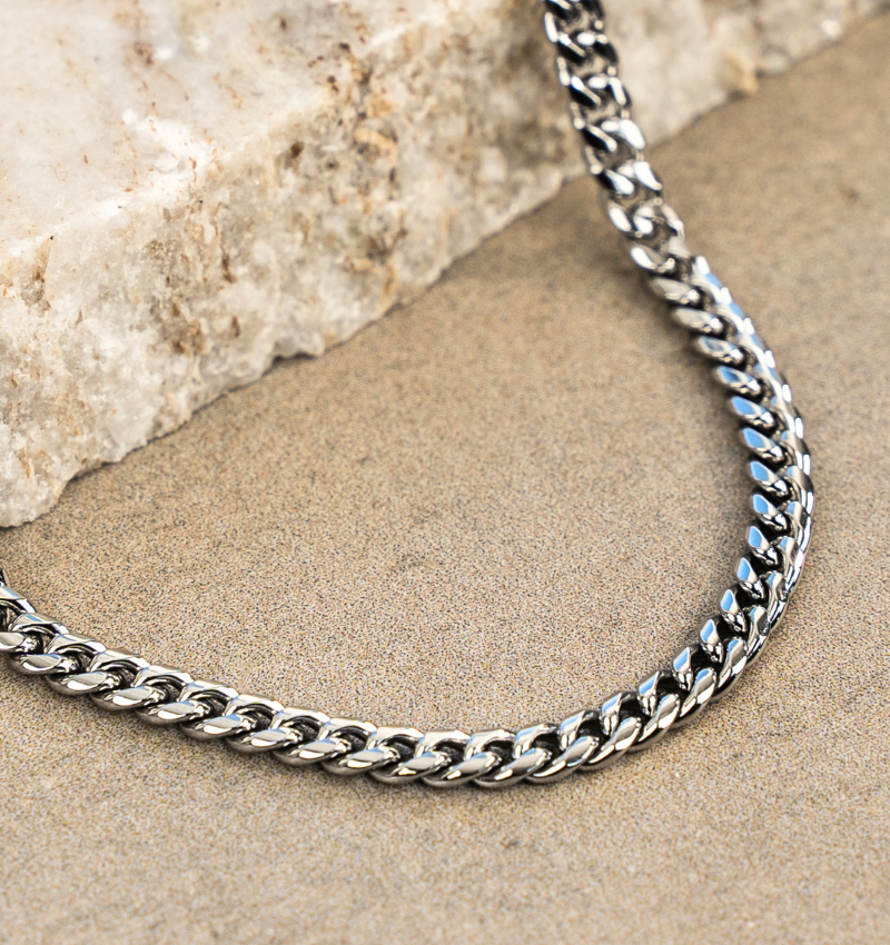 Armband Jongens Cuban Link Zilver l 4 mm