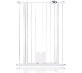 Bettacare Bettacare Treppenschutzgitter mit Hunde- & Katzenklappe Extra Hoch 75 - 83 cm Bettacare Bettacare Treppenschutzgitter mit Hunde- & Katzenklappe Extra Hoch 75 - 83 cm