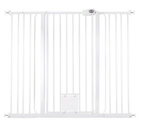 Bettacare Bettacare Treppenschutzgitter mit Hunde- & Katzenklappe Extra Hoch 126,7 - 134,6 cm Bettacare Bettacare Treppenschutzgitter mit Hunde- & Katzenklappe Extra Hoch 126,7 - 134,6 cm