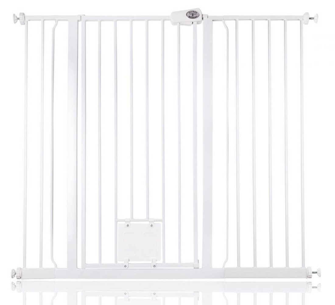 Bettacare Bettacare Treppenschutzgitter mit Hunde- & Katzenklappe Extra Hoch 120,3 - 128,1 cm