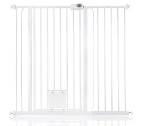 Bettacare Bettacare Treppenschutzgitter mit Hunde- & Katzenklappe Extra Hoch 113,8 - 121,8 cm Bettacare Bettacare Treppenschutzgitter mit Hunde- & Katzenklappe Extra Hoch 113,8 - 121,8 cm