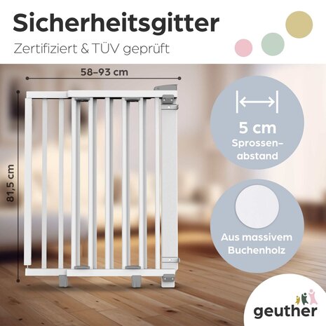 Geuther Geuther Treppenschutzgitter Oris 2732+ 58 - 93 cm