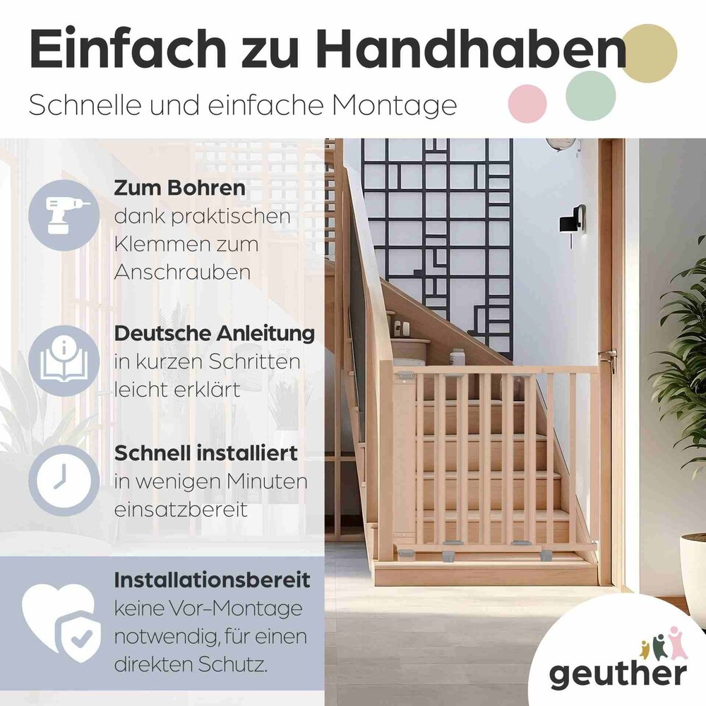 Geuther Geuther Treppenschutzgitter Oris 2733+ 67 - 95 cm Geuther Geuther Treppenschutzgitter Oris 2733+ 67 - 95 cm