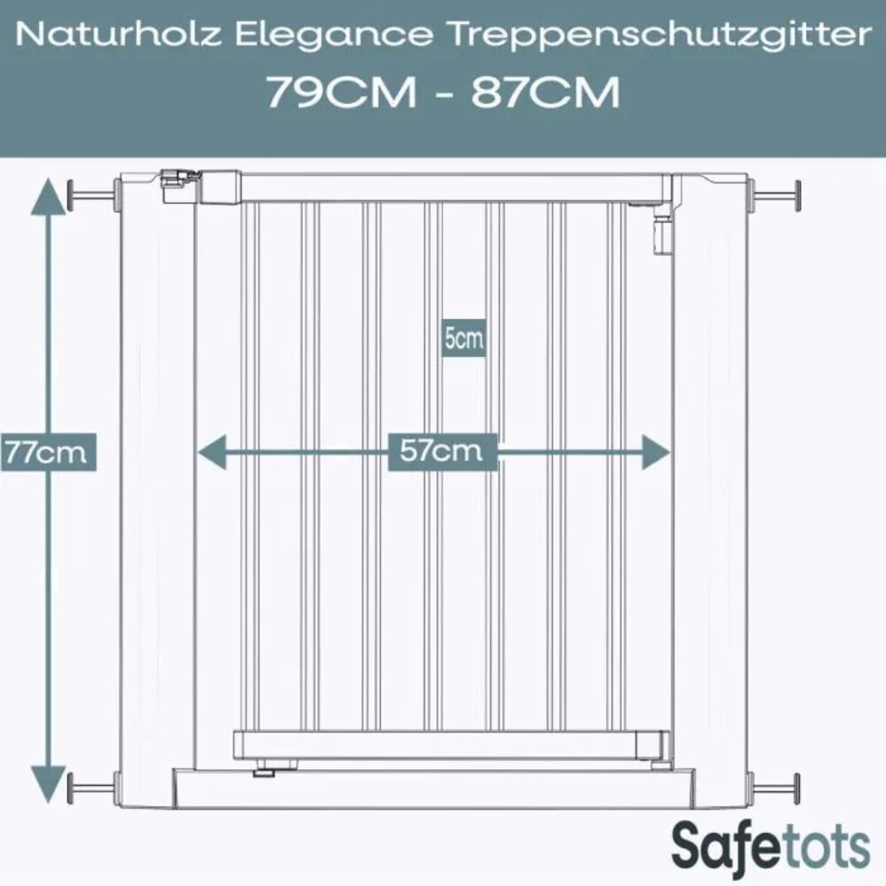 Safetots Safetots Elegance Treppenschutzgitter 79 - 87 cm