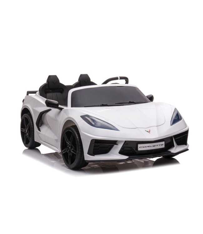Corvette Stingray, 2-persoons elektrische kinder voertuig, 12 volt met rubberen banden, leder zitje en meer!