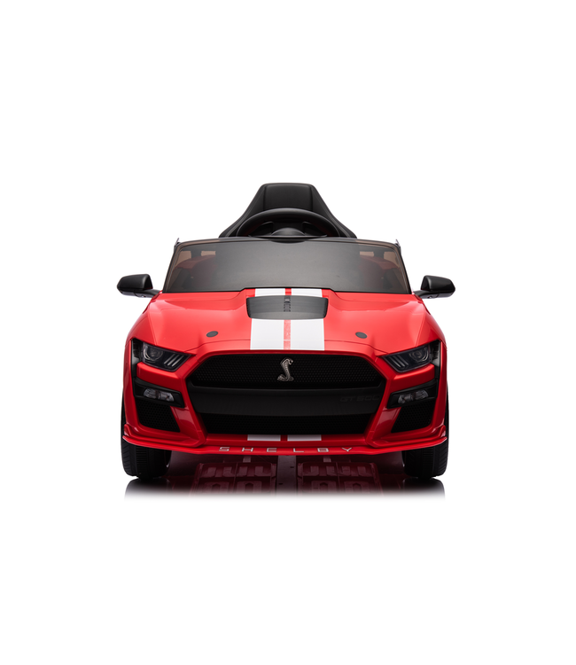 Ford Mustang GT500, 12-Volt-Elektro-Kinderauto mit Gummireifen, Ledersitz und mehr!