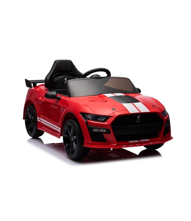 Ford Mustang GT500, 12-Volt-Elektro-Kinderauto mit Gummireifen, Ledersitz und mehr!