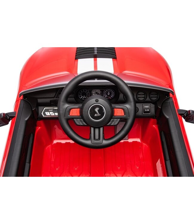 Ford Mustang GT500, 12 volt electric children's car with rubber tires, leather seat and more!