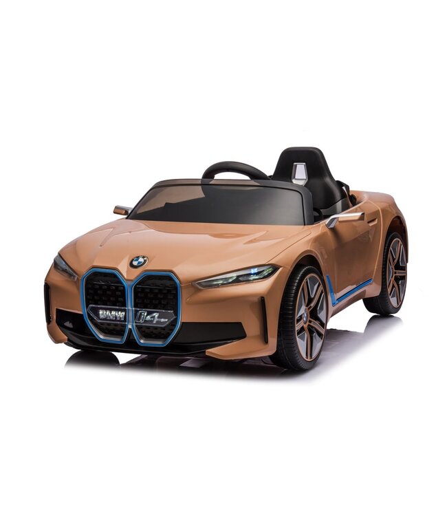 BMW i4, elektrische kinderauto, 12v, leren zitje, muziekmodule en meer!