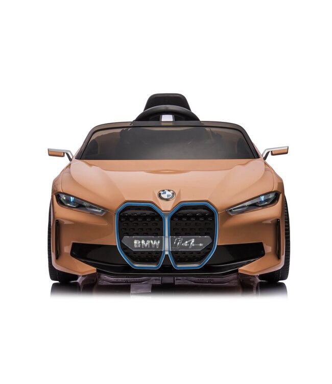 BMW i4, elektrisches Kinderauto, 12V, Ledersitz, Musikmodul und mehr!