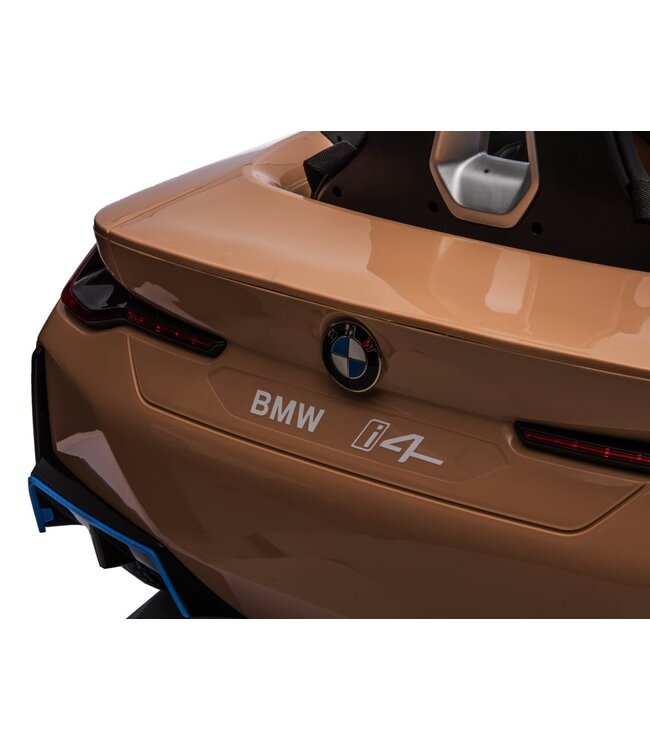 BMW i4, elektrisches Kinderauto, 12V, Ledersitz, Musikmodul und mehr!