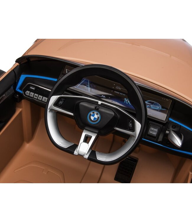 BMW i4, electric children's car, 12v, leather seat, music module and more!