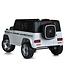 Mercedes Benz EQG, 12 volt elektrische kinderauto met rubberen banden, leder zitje en meer!