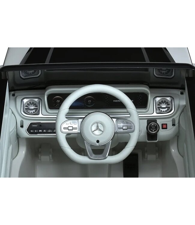 Mercedes Benz EQG, 12-Volt-Elektro-Kinderauto mit Gummireifen, Ledersitz und mehr!