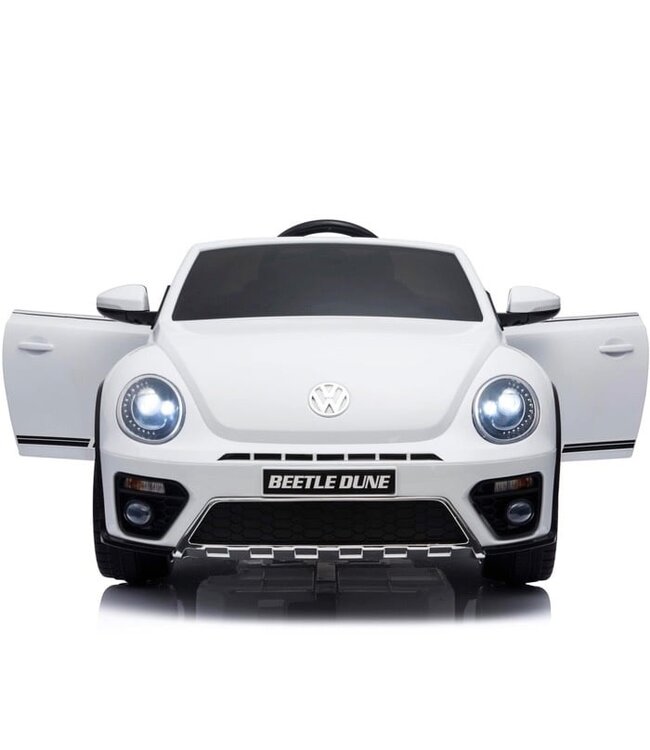 Volkswagen Beetle, voiture à batterie pour enfants de 12 volts avec pneus en caoutchouc et plus encore !