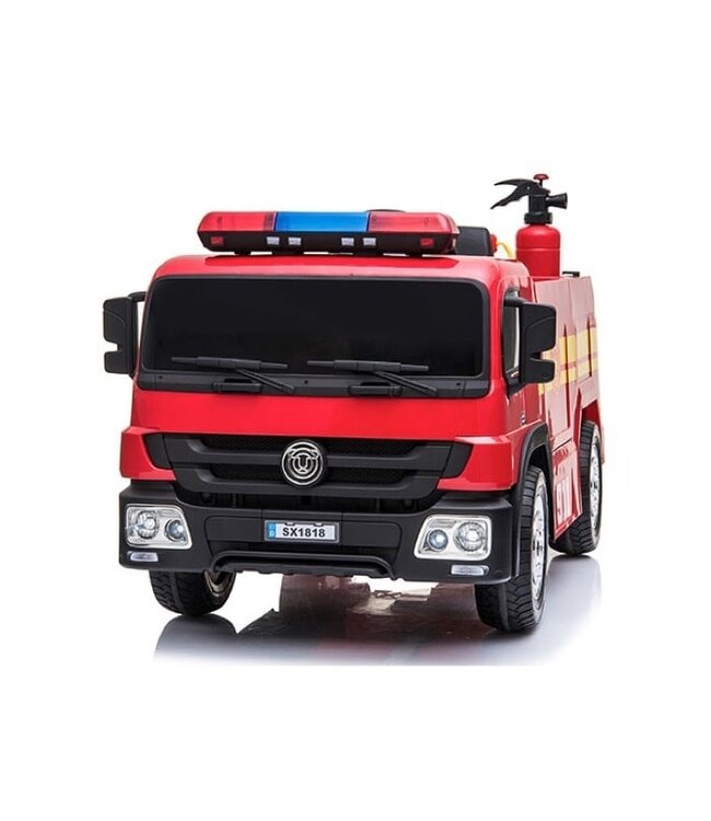 Brandweer Accu Auto, 12 volt elektrische kinderauto met veel accessoires!