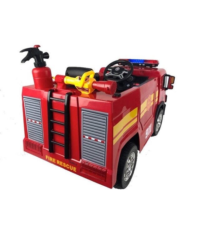 Feuerwehr-Batterieauto, 12-Volt-Elektro-Kinderauto mit viel Zubehör!
