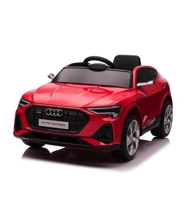 Audi e-tron, 12-Volt-Elektro-Kinderauto mit Gummireifen, Ledersitz und mehr!