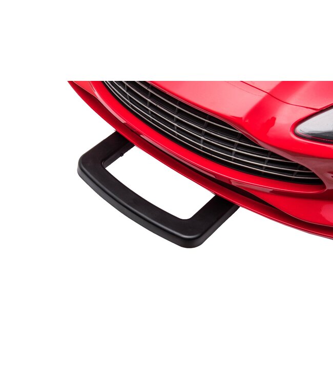 Aston Martin 12v elektrische kinderauto met rubberen banden, leder zitje en meer!