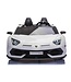 Lamborghini Aventador, 2-persoons 24 volt elektrische kinderauto met rubberen banden, leder zitje!