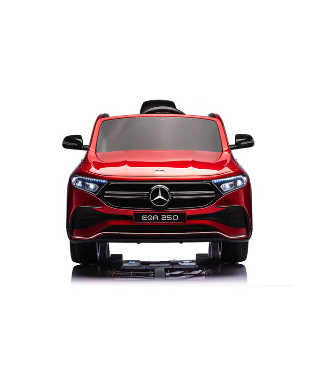 Mercedes-Benz EQA 250, 12 volt elektrische kinderauto met rubberen banden, leder zitje en meer!