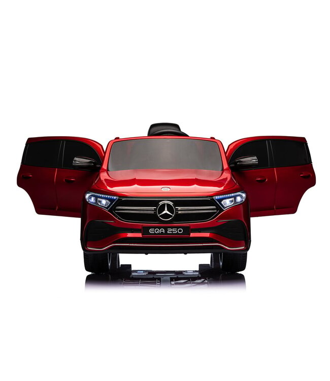 Mercedes-Benz EQA 250, voiture électrique pour enfants 12 volts avec pneus en caoutchouc, siège en cuir et plus encore !
