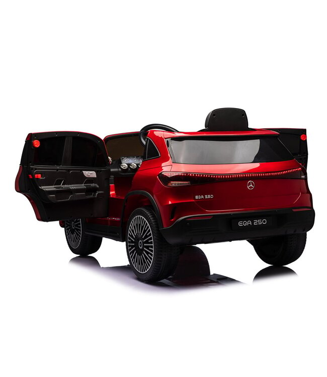 Mercedes-Benz EQA 250, voiture électrique pour enfants 12 volts avec pneus en caoutchouc, siège en cuir et plus encore !