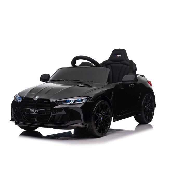 BMW M4, voiture électrique pour enfants 12 volts, siège en cuir, pneus en caoutchouc, voiture à batterie pour enfants !