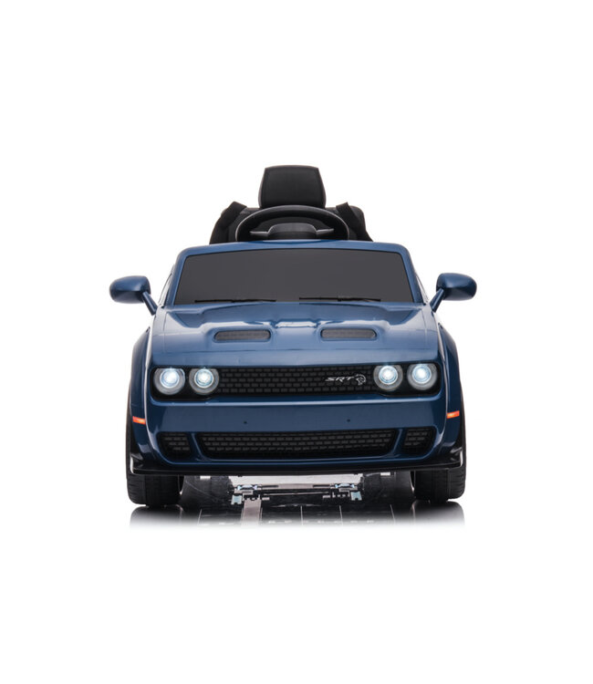Dodge Challenger SRT, 12 volt elektrische kinderauto, Leder zitje, Rubberen banden, Kinder Accu Auto!