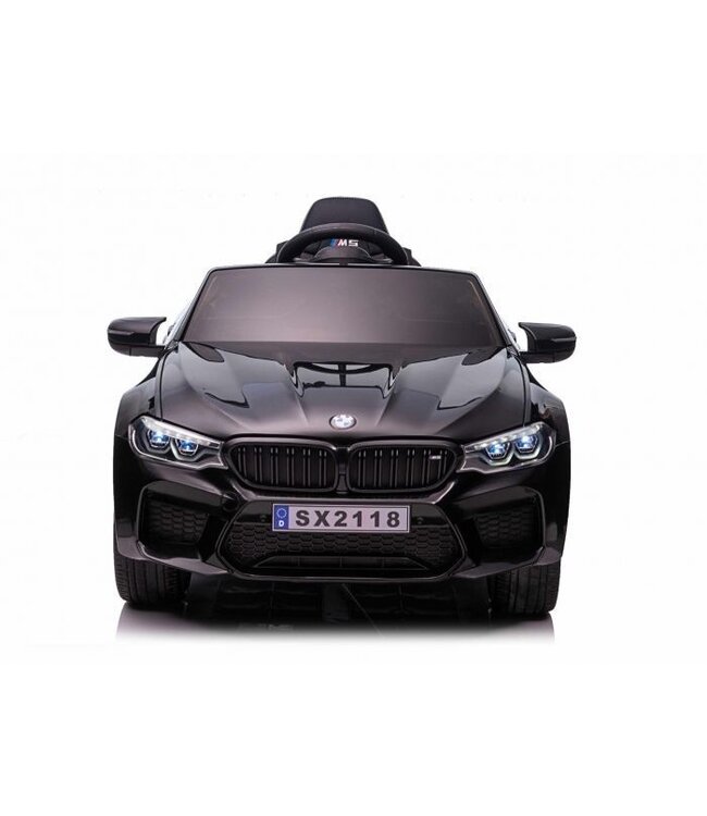BMW M5, Leder zitje, Rubberen banden, Kinder Accu Auto!