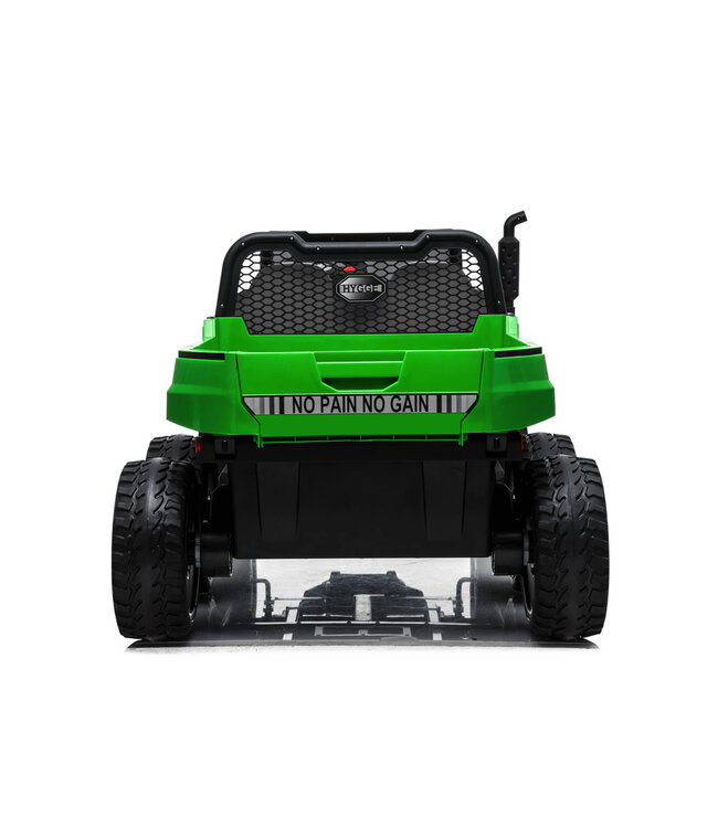 Farm Gator, 24v Elektrische Kinderauto, 2-zitter, 4WD, Rubberen banden, Leren Zitting