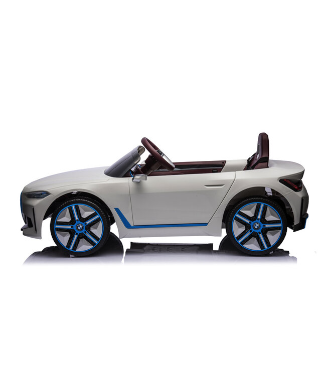 BMW i4, elektrisches Kinderauto, 12V, Ledersitz, Musikmodul und mehr!
