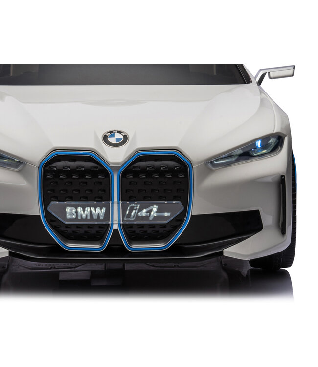 BMW i4, elektrisches Kinderauto, 12V, Ledersitz, Musikmodul und mehr!