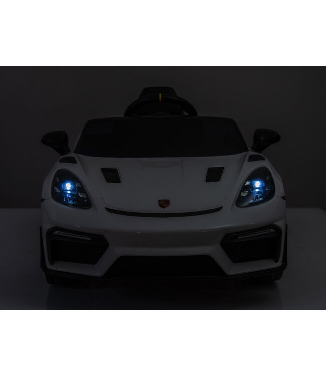 Porsche Spyder RS, 12-Volt-Kinderbatterieauto, Gummireifen, Ledersitz und mehr!