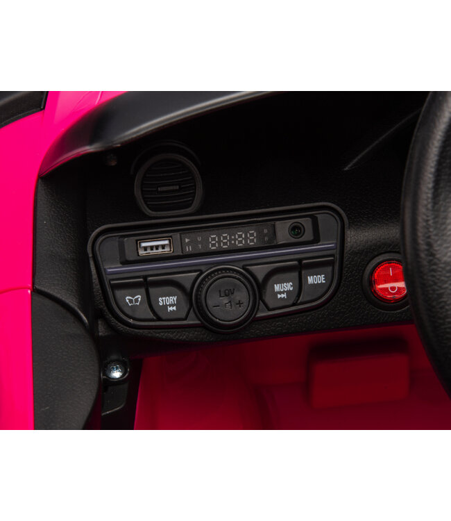 Porsche Spyder RS, voiture à batterie pour enfants de 12 volts, pneus en caoutchouc, siège en cuir et plus encore !