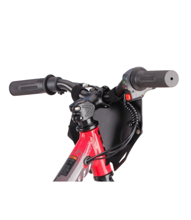 24 volt electric balance bike with 16 inch wheels, electric motor - red