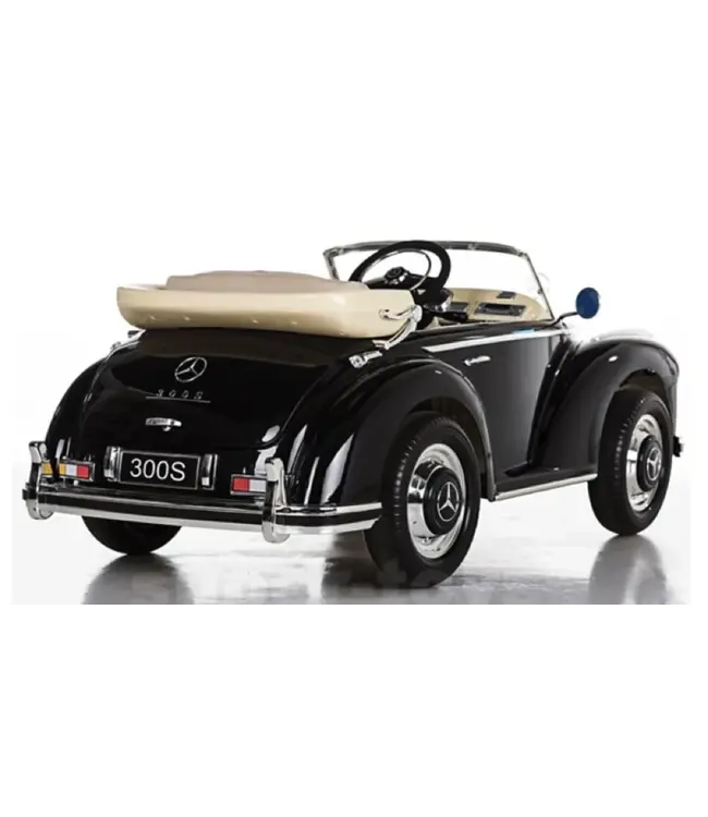 Mercedes-Benz 300S Classic, 12V elektrische kinderauto met EVA banden en kunstleder zitje!