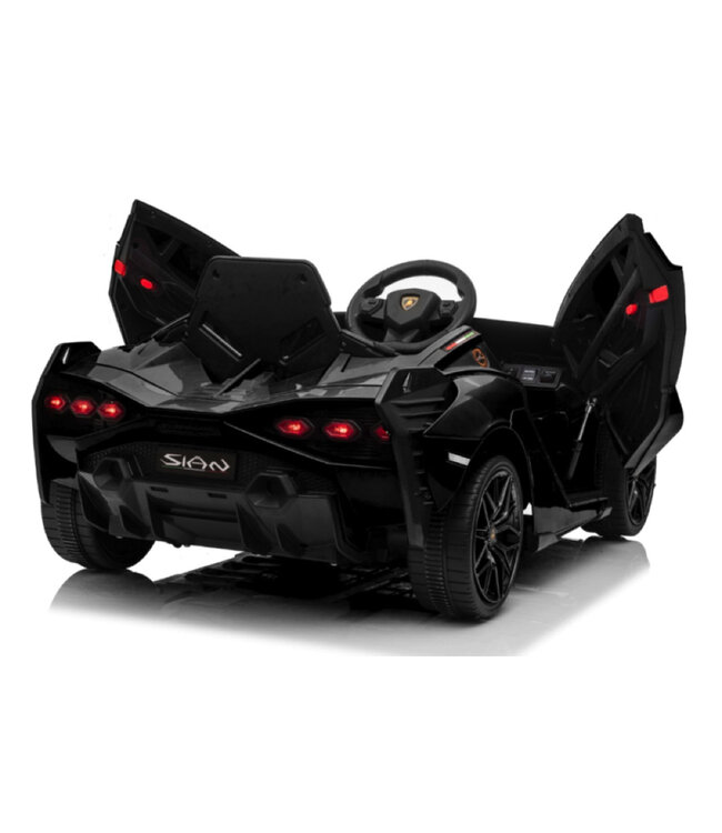 Lamborghini Sian, voiture électrique pour enfants 12v avec pneus EVA et siège en cuir artificiel !
