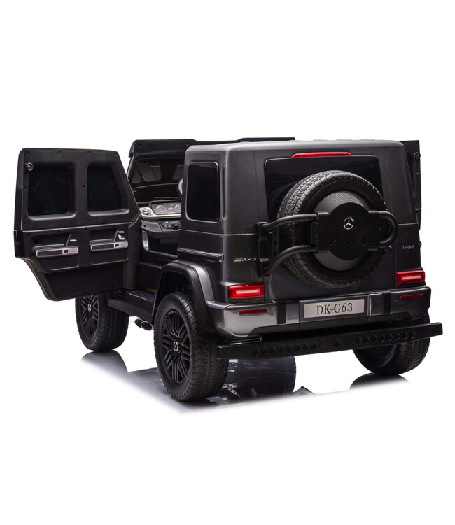 Mercedes G63 2-zitter, 24 volt elektrische kinderauto met rubberen banden en meer!