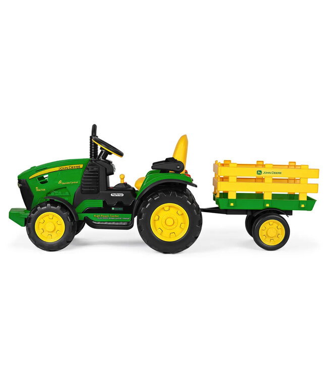 John Deere Traktor + Anhänger, 12 Volt mit Fernbedienung