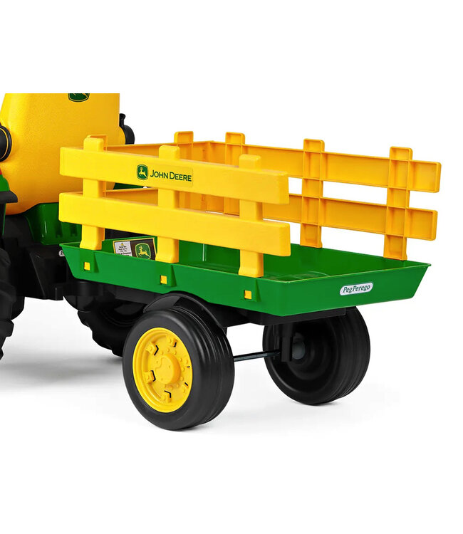 John Deere Traktor + Anhänger, 12 Volt mit Fernbedienung