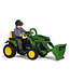 John Deere 12 Volt Elektro-Kindertraktor, mit Schaufel