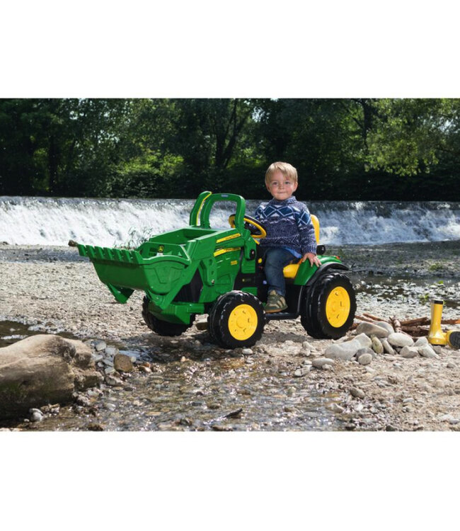 Tracteur électrique pour enfants John Deere 12 volts, avec godet