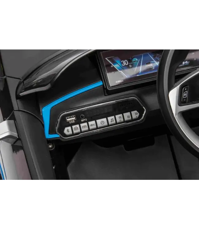 BMW i4, elektrische kinderauto, 12v, leren zitje, muziekmodule en meer!