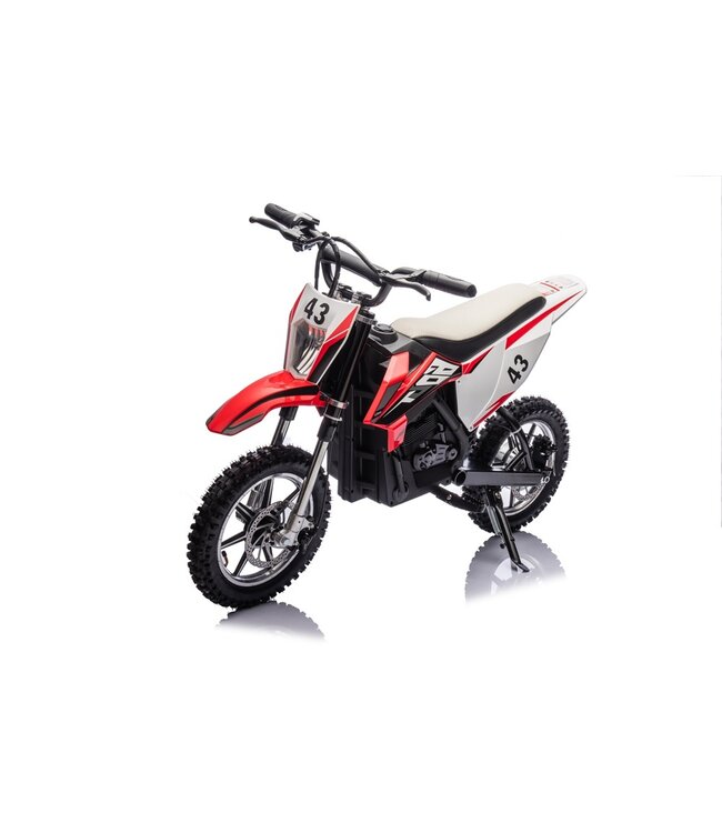 Crossmotor, 36 Volt Elektromotor mit Luftbereifung und Kunstledersitz!