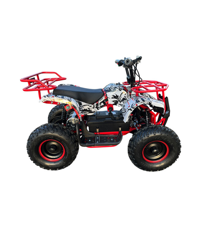 Quad électrique 48 volts avec 1000 watts de puissance, avec porte-bagages