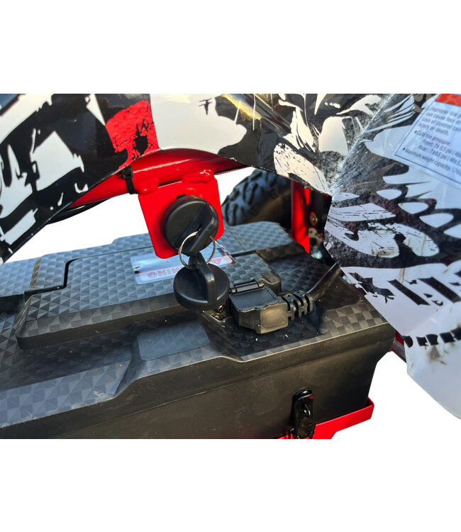 Quad électrique 48 volts avec 1000 watts de puissance, avec porte-bagages